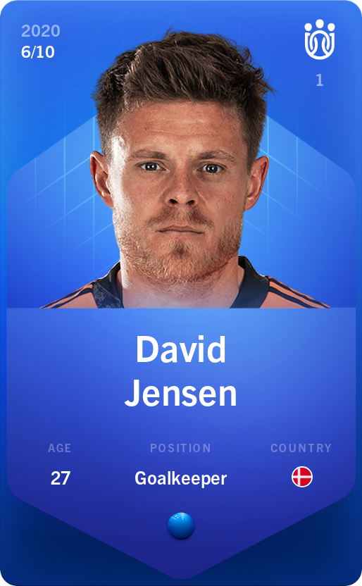 Sorare - Sorare Official - David Jensen 2020-21 • Super Rare 6/10 - NFT # 10701106423292392541662553776196482659317218593421961384348035111172388592629