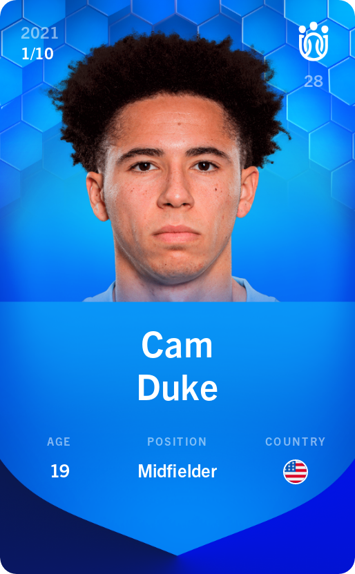 Sorare - Sorare Official - Cam Duke 2021-22 • Super Rare 1/10 - NFT # 115271170096947737330363543392958292518444011850815242831583170684633670431333