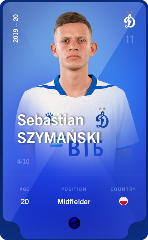 Sorare - Sorare Official - Sebastian Szymański 2019-20 • Super Rare 4/10 - NFT # 87602734949971027827361743056432749221636981286148138271882365846513495123478