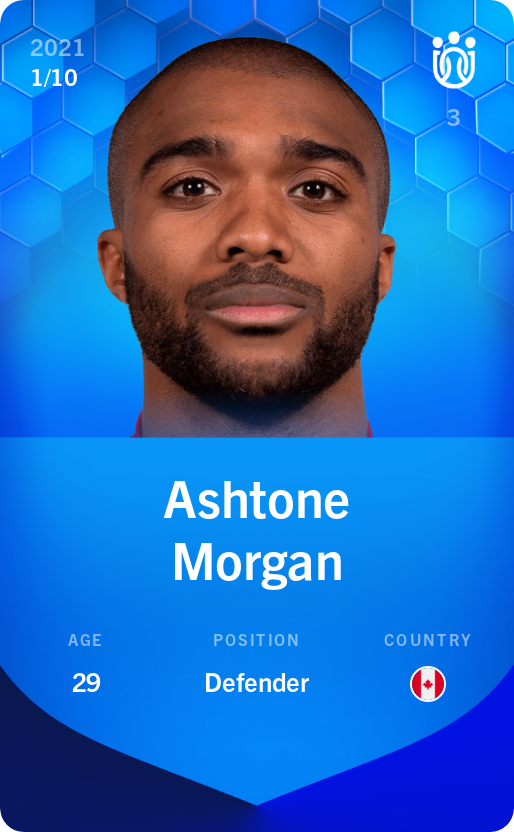 Sorare - Sorare Official - Ashtone Morgan 2021-22 • Super Rare 1/10 - NFT # 73750540853224437830434184050196952654195646662193395985234865585114674252969