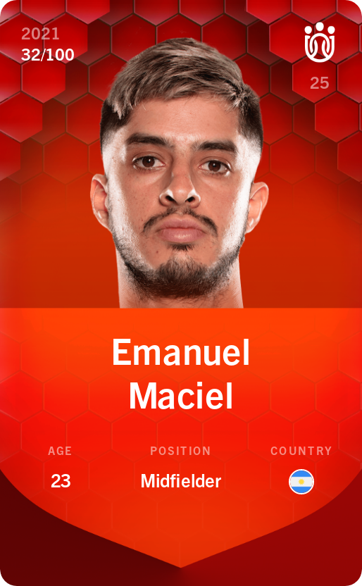 Sorare - Sorare Official - Emanuel Maciel 2021-22 • Rare 32/100 - NFT # 114172099889400382695259606974152372902959084638862713384359023431963388981467