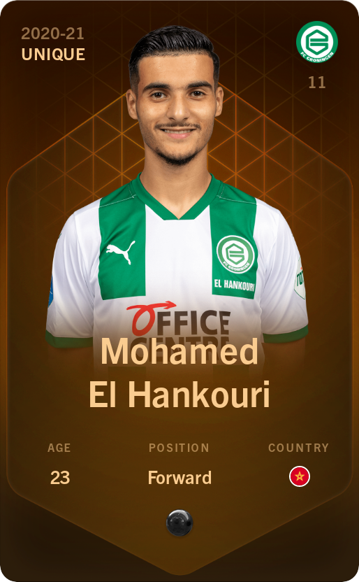 Sorare - Sorare Official - Mohamed El Hankouri 2020-21 • Unique - NFT # 83919677696117039591206429197726435875310957972083254256712187061422088928090