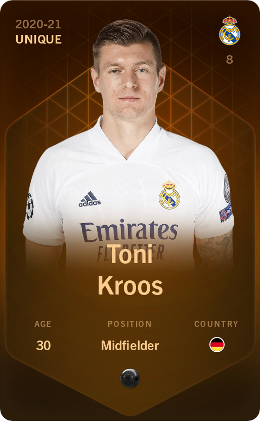 Sorare - Sorare Official - Toni Kroos 2020-21 • Unique - NFT # 48368237687460731228423540911381745105745581969464544270338141865525227393450