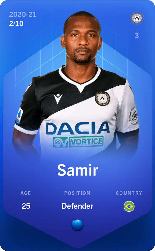 Sorare - Sorare Official - Samir  2020-21 • Super Rare 2/10 - NFT # 3259525311043171053272602059053703602200509844433484419705748711386644473114