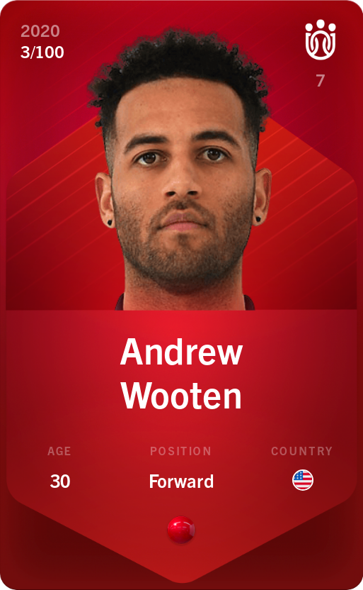 Sorare - Sorare Official - Andrew Wooten 2020-21 • Rare 3/100 - NFT # 55675743156488801740632137625244478416751035409485244427857840979010265434160