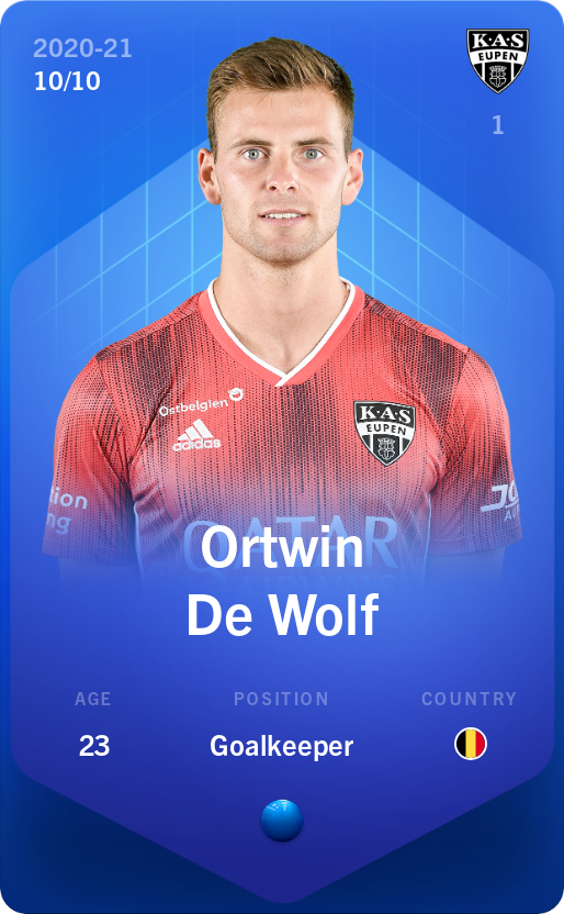 Sorare - Sorare Official - Ortwin De Wolf 2020-21 • Super Rare 10/10 - NFT # 77948012179139961262765878809462759214759713424552834214301750214996765050755