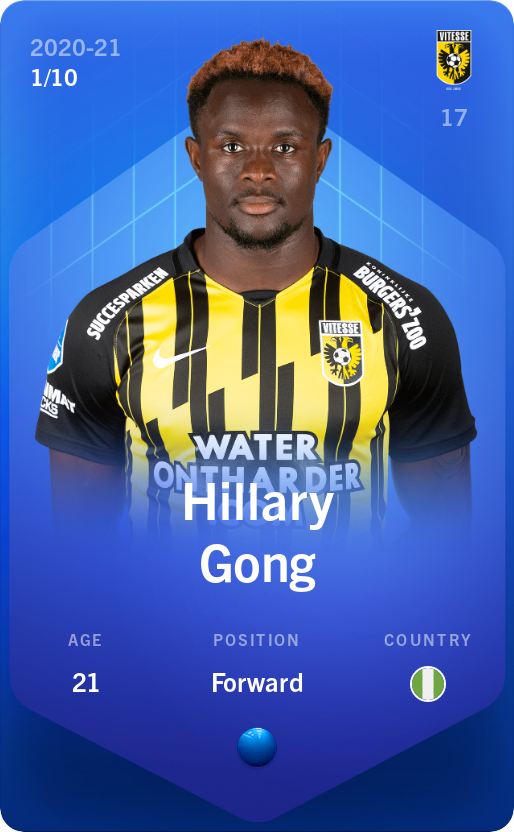 Sorare - Sorare Official - Hillary Gong 2020-21 • Super Rare 1/10 - NFT # 48201134867637187823476369439879190391031580385168443014569646649309346415593