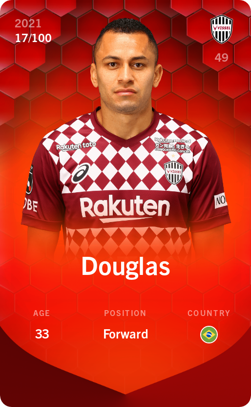 Sorare - Sorare Official - Douglas 2021-22 • Rare 17/100 - NFT # 66060398275972202129931279588071948522228199695139626896098945333025074754591