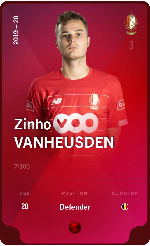 Sorare - Sorare Official - Zinho Vanheusden 2019-20 • Rare 7/100 - NFT # 43526932393277924496792772632751433507610645507210511556786487073848297693120