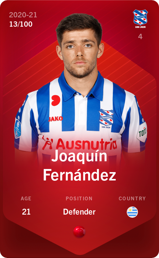 Sorare - Sorare Official - Joaquín Fernández 2020-21 • Rare 13/100 - NFT # 30751401099228982642650405042919849541265059037497688917527374922498770247316