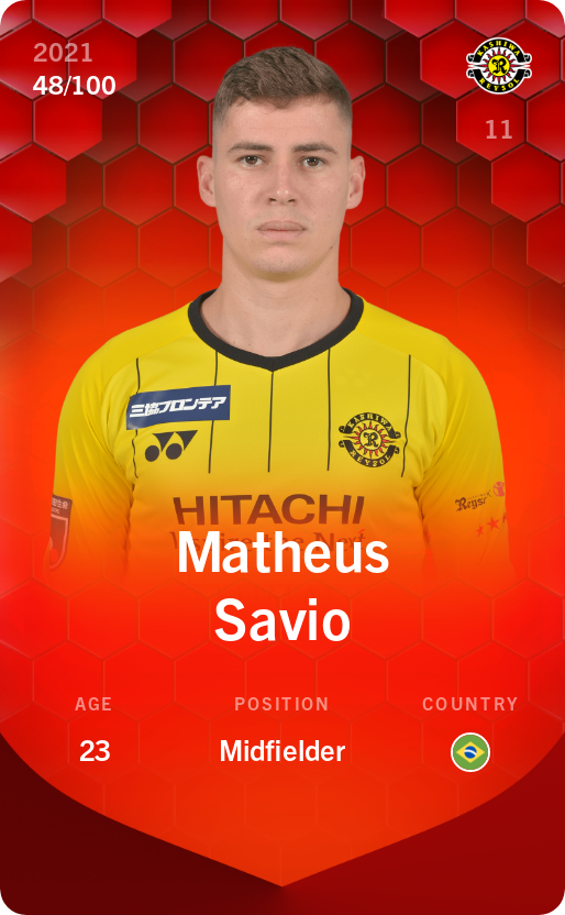 Sorare - Sorare Official - Matheus Savio 2021-22 • Rare 48/100 - NFT # 35689540123747543786863608473458356357700983284620325844900041834299851494065