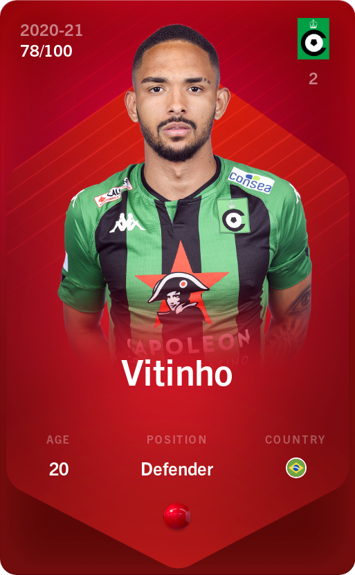 Sorare - Sorare Official - Vitinho 2020-21 • Rare 78/100 - NFT # 107022282979372102429059358579629666851533713642385164661694517234028525068298