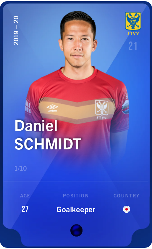 Sorare - Sorare Official - Daniel Schmidt 2019-20 • Super Rare 1/10 - NFT # 14623649416653228710248386830667707730730318467297664763867439533561283590697