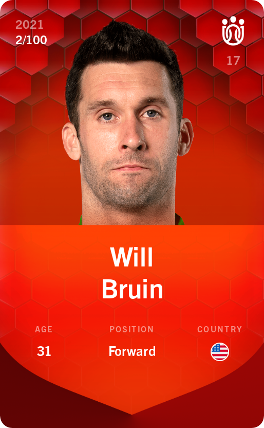 Sorare - Sorare Official - Will Bruin 2021-22 • Rare 2/100 - NFT # 28579877280777232918598371178908331994183100472765875390521102886373991804629
