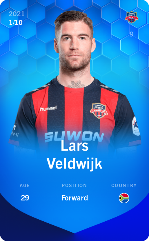 Sorare - Sorare Official - Lars Veldwijk 2021-22 • Super Rare 1/10 - NFT # 23813930364207409655792248482831083181086547855849886396106817143713231367247