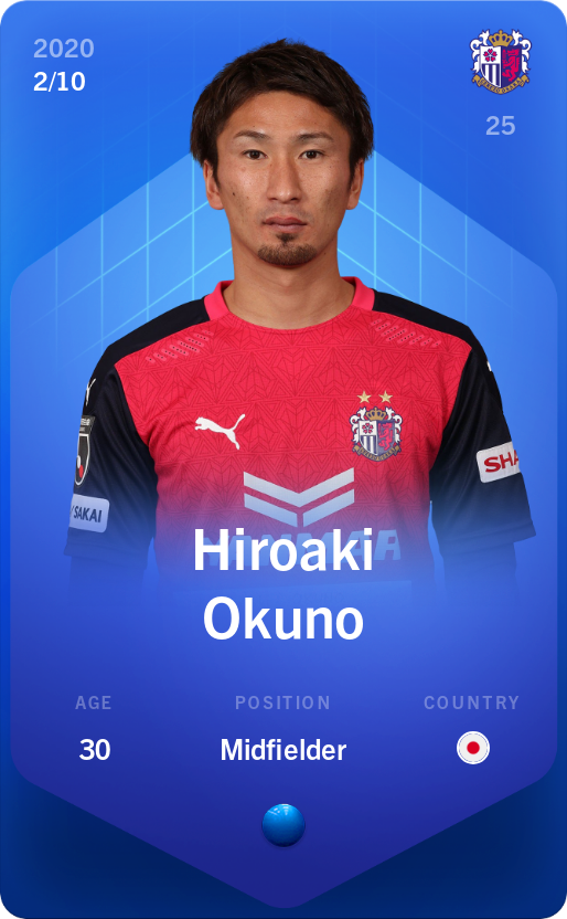 Sorare - Sorare Official - Hiroaki Okuno 2020-21 • Super Rare 2/10 - NFT # 22354151257420989642713480839194846625633222896317004971931594989134021412541
