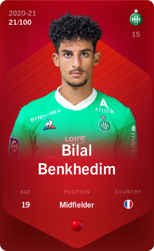 Sorare - Sorare Official - Bilal Benkhedim 2020-21 • Rare 21/100 - NFT # 83896170153328150162757810499181227944789890609827622383022751840435126610211