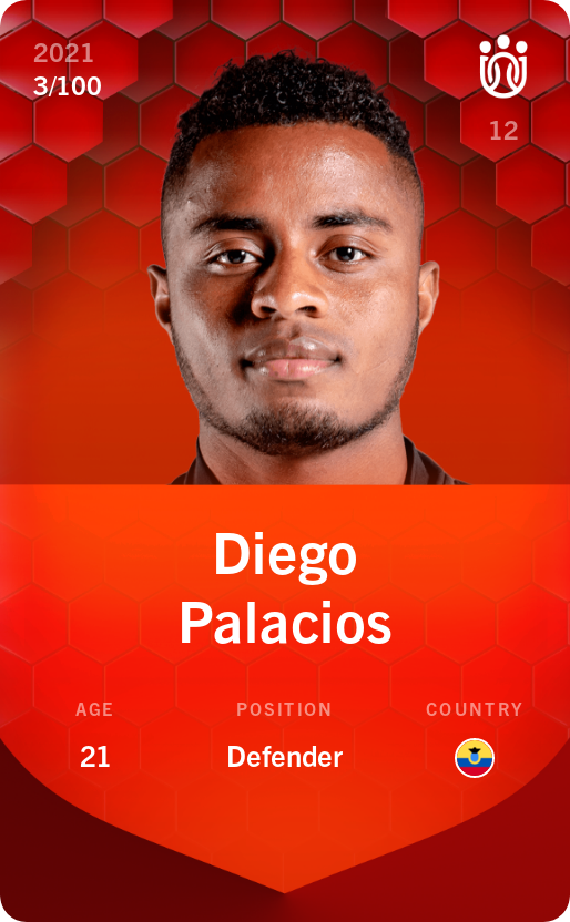 Sorare - Sorare Official - Diego Palacios 2021-22 • Rare 3/100 - NFT # 67803118057925818128906592362754018697761390997729743942345072174800487559577