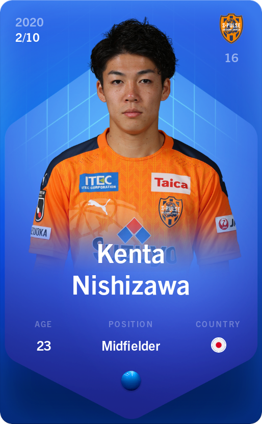 Sorare - Sorare Official - Kenta Nishizawa 2020-21 • Super Rare 2/10 - NFT # 96492142811391606008268718419280755958514419715023026722914005190548265661405