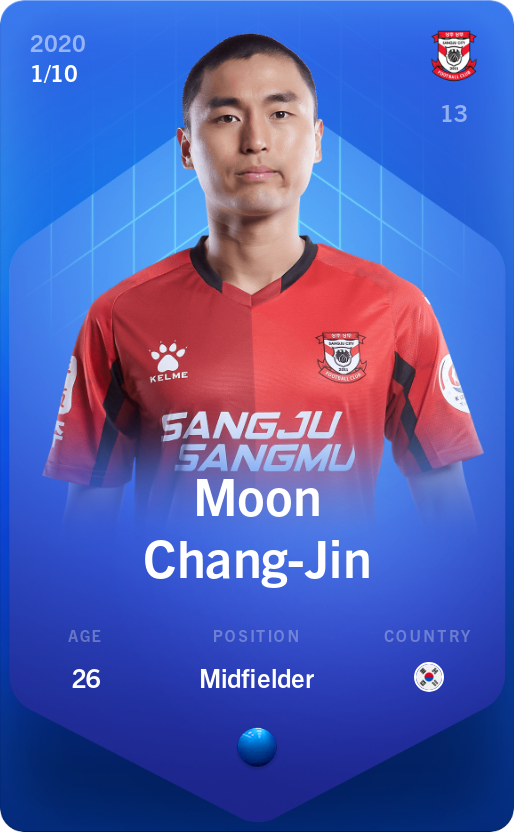 Sorare - Sorare Official - Moon Chang-Jin 2020-21 • Super Rare 1/10 - NFT # 56229822638512938298149925004581833537772972895339250629880252909503589812801