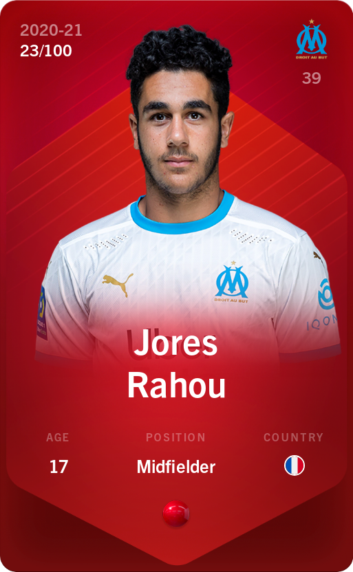 Sorare - Sorare Official - Jores Rahou 2020-21 • Rare 23/100 - NFT # 48585944448653984665539289424663109885047362021776747703450408718905694472775