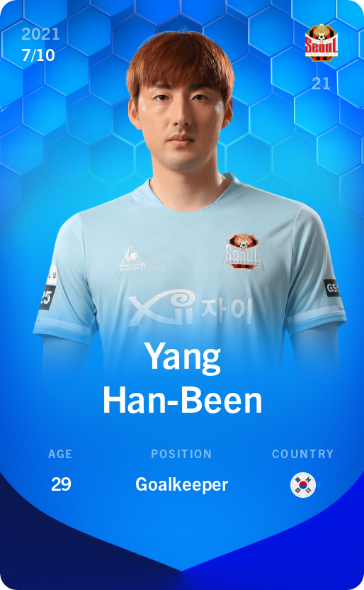 Sorare - Sorare Official - Yang Han-Been 2021-22 • Super Rare 7/10 - NFT # 46733590077176214138330704575636976675335020067957328036533386817449521338975
