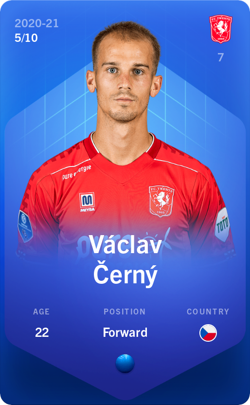 Sorare - Sorare Official - Václav Černý 2020-21 • Super Rare 5/10 - NFT # 61069133898501151924073532615254140421769413078586833679468343267340570842190