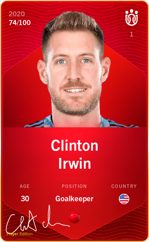 Sorare - Sorare Official - Clinton Irwin 2020-21 • Rare 74/100 - NFT # 84485894086964694683796318235172944937775845654751741950380150156637116964221