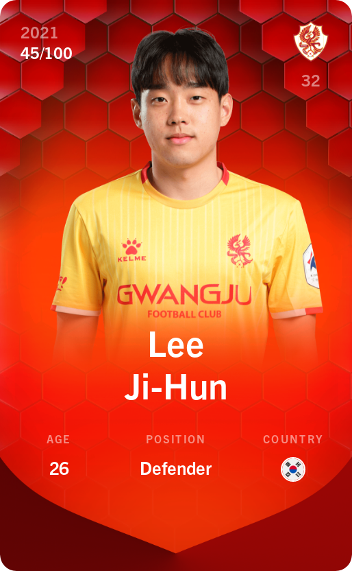 Sorare - Sorare Official - Lee Ji-Hun 2021-22 • Rare 45/100 - NFT # 21741381744719322303815852861097380438763944412926450382320749575257247533656