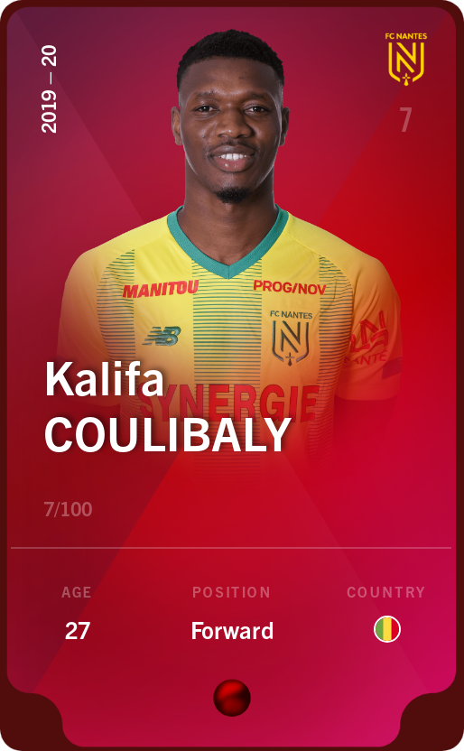 Sorare - Sorare Official - Kalifa Coulibaly 2019-20 • Rare 7/100 - NFT # 19011797148753503023891210521304774345685159100176281942940357280726816363597