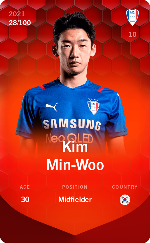 Sorare - Sorare Official - Kim Min-Woo 2021-22 • Rare 28/100 - NFT # 11723365595195135842242080129533112040296227327393812320536337764018730374632