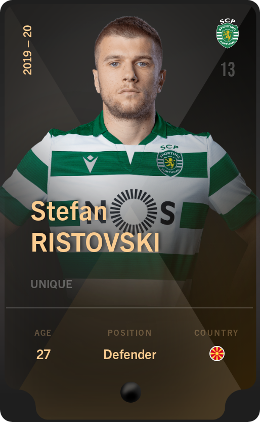 Sorare - Sorare Official - Stefan Ristovski 2019-20 • Unique - NFT # 87264952285833273387747193365056916406166731910611275356329272343192414868821