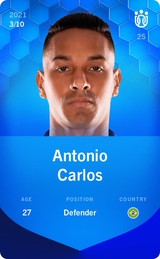Sorare - Sorare Official - Antonio Carlos 2021-22 • Super Rare 3/10 - NFT # 37547573657800210283831760877546105513371949036034410651009055105736890851551