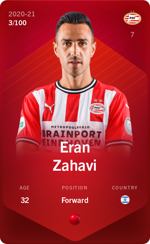 Sorare - Sorare Official - Eran Zahavi 2020-21 • Rare 3/100 - NFT # 37710343615882777655015618560055051534247378102358186622865620164681233603241