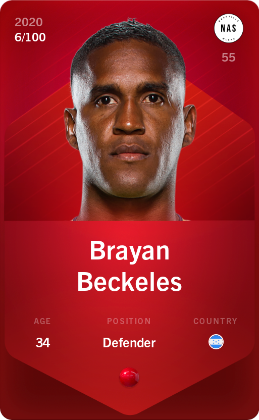 Sorare - Sorare Official - Brayan Beckeles 2020-21 • Rare 6/100 - NFT # 984042585987759244876943110319359463618392728542292230056453044667531839323