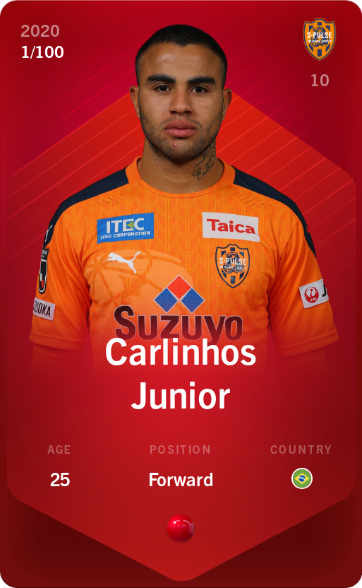 Sorare - Sorare Official - Carlinhos Junior 2020-21 • Rare 1/100 - NFT # 67445284090923665872334689466837559714673900343572971350291445744147580266395