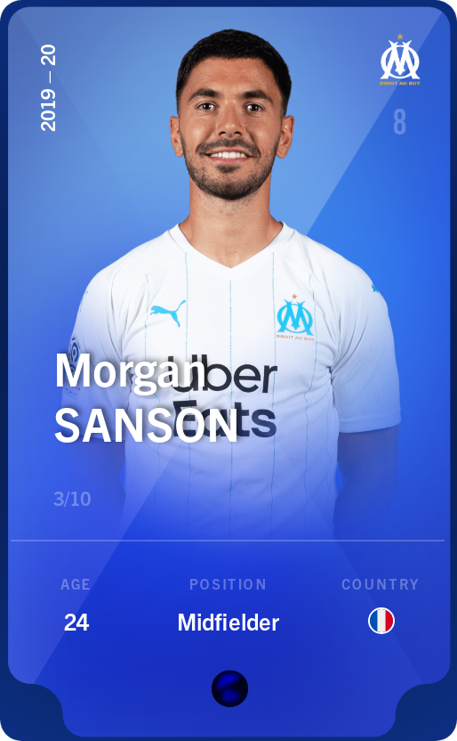 Sorare - Sorare Official - Morgan Sanson 2019-20 • Super Rare 3/10 - NFT # 110626592792555290917541345726339841656787304050007538964485067528067920917903