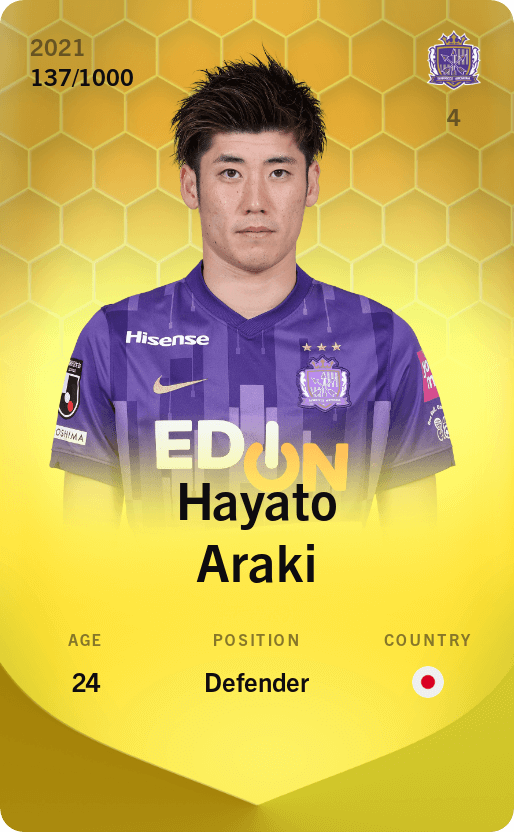 Hayato Araki 2021-22 • Limited 137/1000