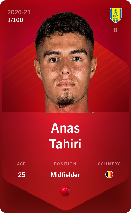 Sorare - Sorare Official - Anas Tahiri 2020-21 • Rare 1/100 - NFT # 102506325414404303594190852016093663608660124501672658092660335151732965452391