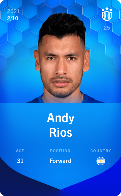 Sorare - Sorare Official - Andy Rios 2021-22 • Super Rare 2/10 - NFT # 37901255499510292302211853451456157642238001001543517330822207181510935664857