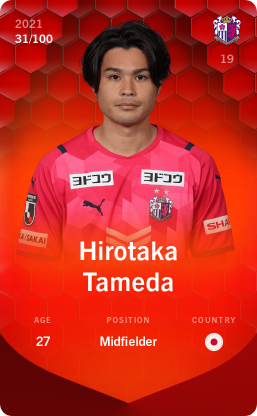 Sorare - Sorare Official - Hirotaka Tameda 2021-22 • Rare 31/100 - NFT # 76801338935506535765948949208983998321600955276196755107605147725790592176826