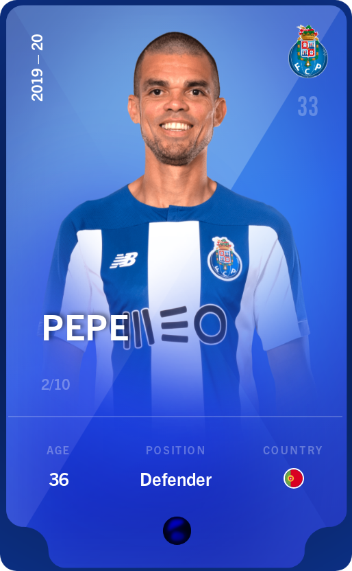 Sorare - Sorare Official - Pepe 2019-20 • Super Rare 2/10 - NFT # 97011326272038179437402980098117059342583230222209644105829813201567875198156