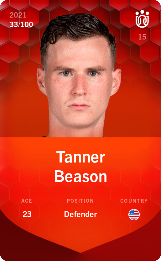 Sorare - Sorare Official - Tanner Beason 2021-22 • Rare 33/100 - NFT # 18558108306842082855264345841554061913653928569085239290509504809795835143337