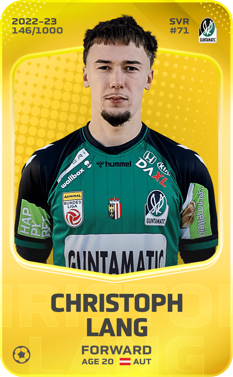 Christoph Lang 2022-23 • Limited 146/1000