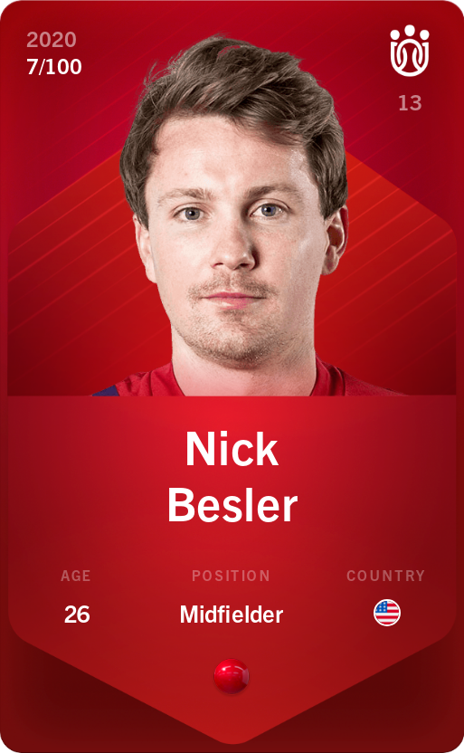 Sorare - Sorare Official - Nick Besler 2020-21 • Rare 7/100 - NFT # 24123004458944538623657344109126257016235223614700434748913325804097654327306