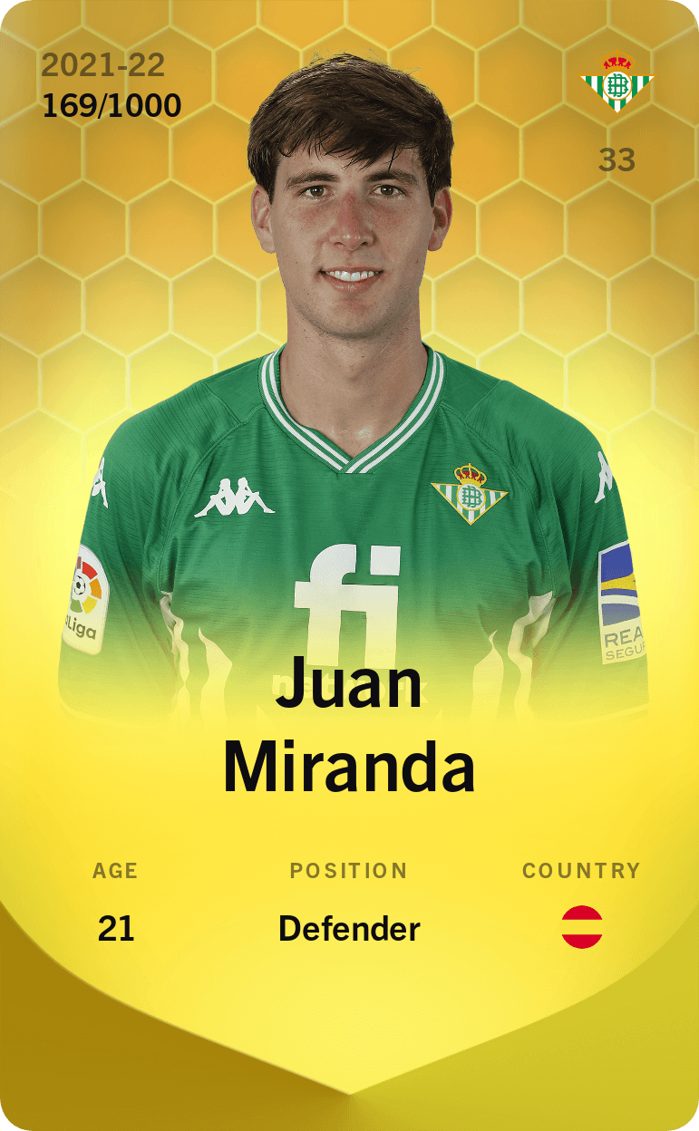 Juan Miranda 2021-22 • Limited 169/1000