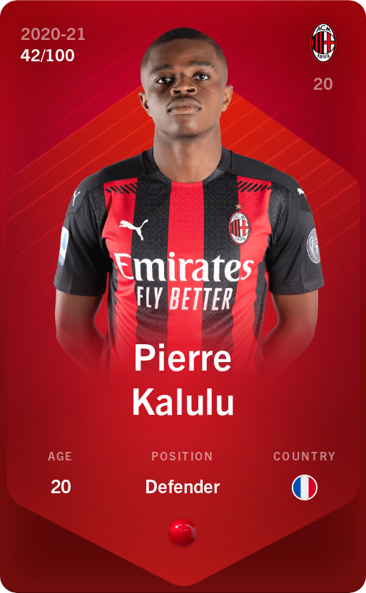 Sorare - Sorare Official - Pierre Kalulu 2020-21 • Rare 42/100 - NFT # 41531048305067240007605185818273084564197647220453784538306146848214799027705