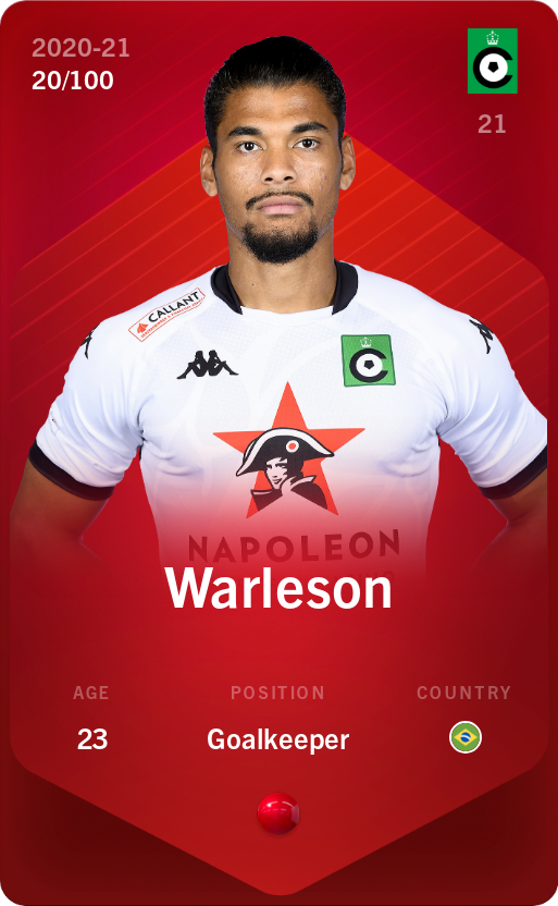 Sorare - Sorare Official - Warleson 2020-21 • Rare 20/100 - NFT # 27532485768873442768592274590164699239487404303929833397210476104618971615585
