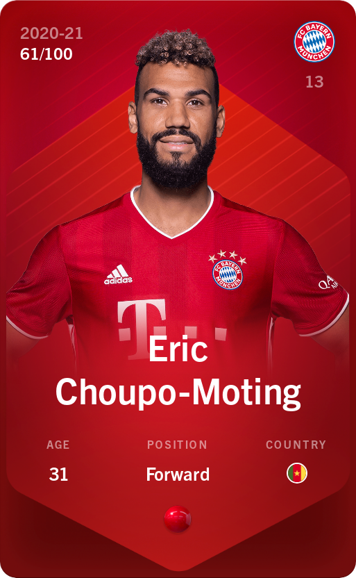 Sorare - Sorare Official - Eric Choupo-Moting 2020-21 • Rare 61/100 - NFT # 32991835899084731761374646290238736424088944329404484475455940832512446644178