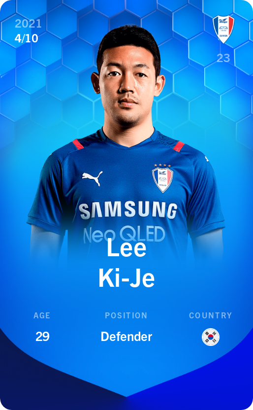 Sorare - Sorare Official - Lee Ki-Je 2021-22 • Super Rare 4/10 - NFT # 70258690343133496762230712070143339210350891608411868058470589352562150059117